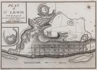 COLLOT, George Henri Victor (1750-1805). Plan of St. Lewis With the Project of an intrenched Camp French. Paris, [1796-]1826.