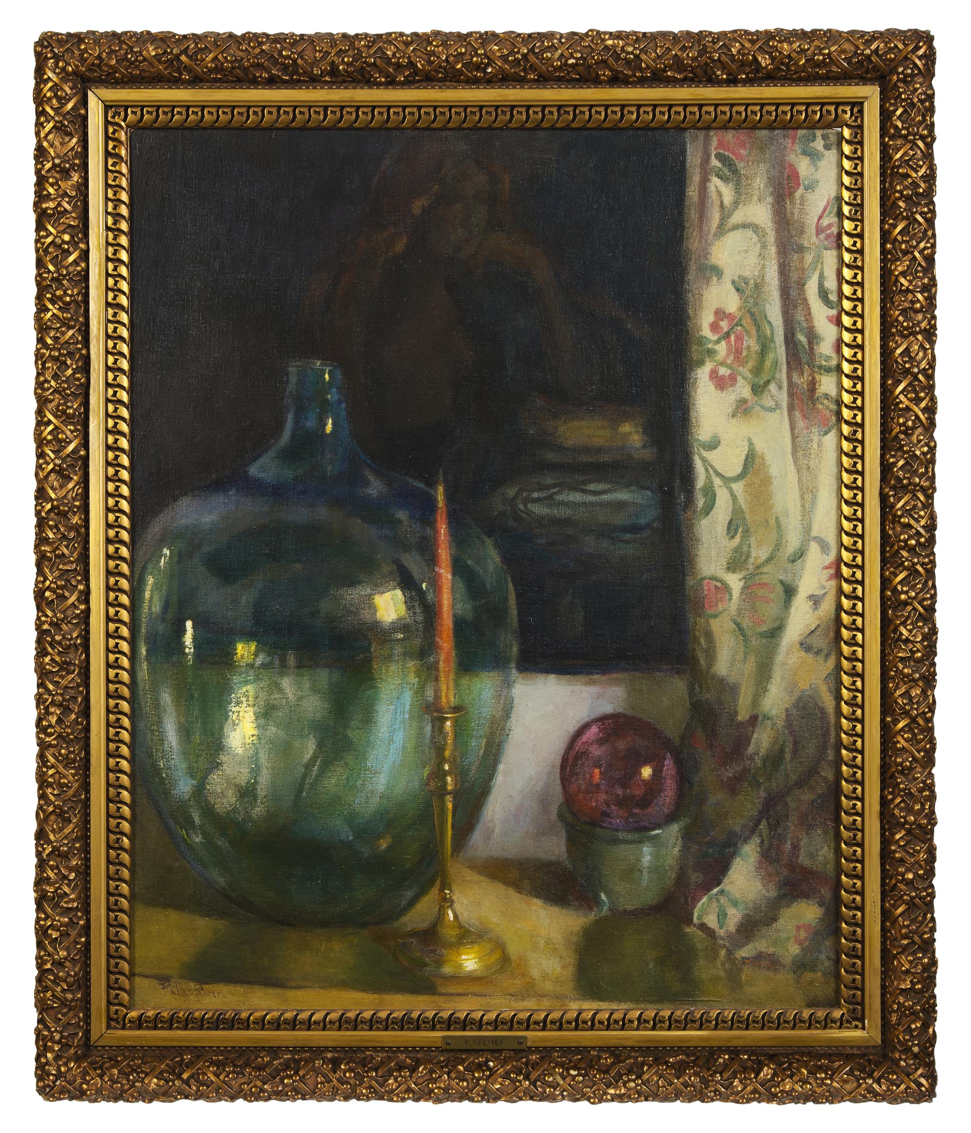 Still Life with Glass Jar and Candlelight