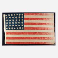 A 38-Star American National Parade Flag commemorating Colorado statehood 1876-1889
