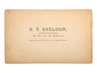 [HARRISON, Benjamin]. Albumen photographs showing Harrison and Morton campaign and Republican log cabins.