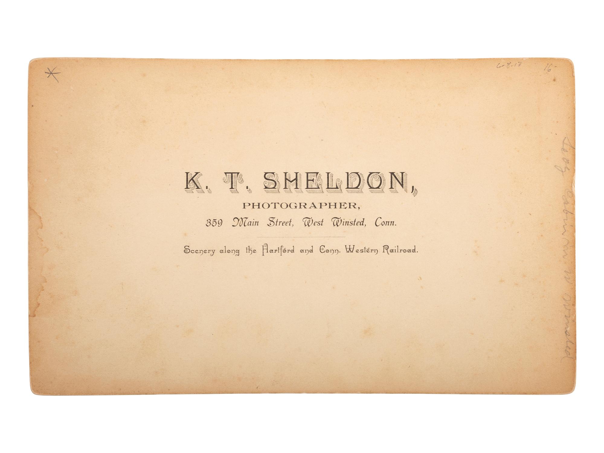 [HARRISON, Benjamin]. Albumen photographs showing Harrison and Morton campaign and Republican log cabins.