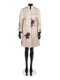 Chado Ralph Rucci White Coat with Black 'Grafitti", 1990-2000s