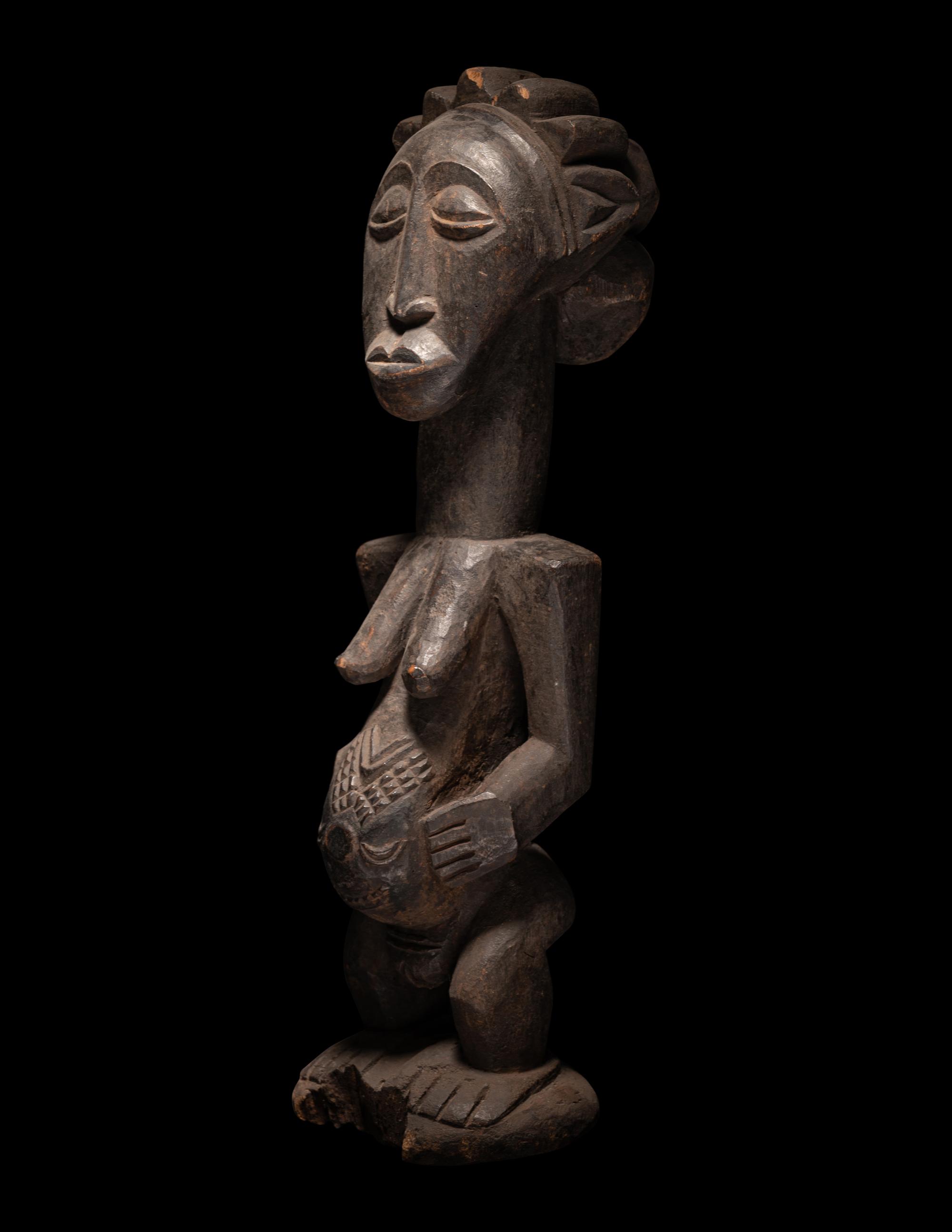 Three African Wood Figures
