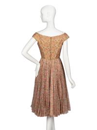 Galanos, Floral Chiffon Dress