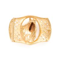 Two Yellow Gold Horse Belt Buckles