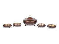 A Set of Copper and Silver Table Articles