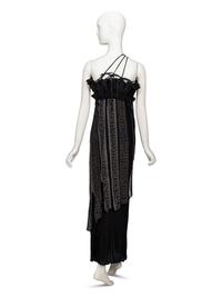 Zandra Rhodes, Black Painted Silk Evening Dress