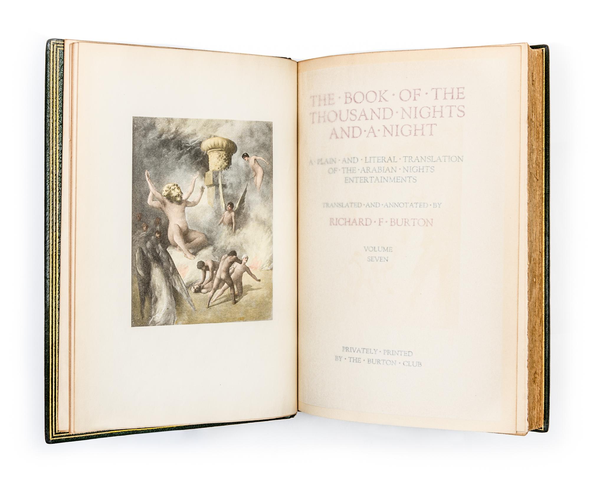 BURTON, RICHARD. The Book of the Thousand Nights and a Night. Burton Club, c. 1900. 16 vols. Manuscript edition.