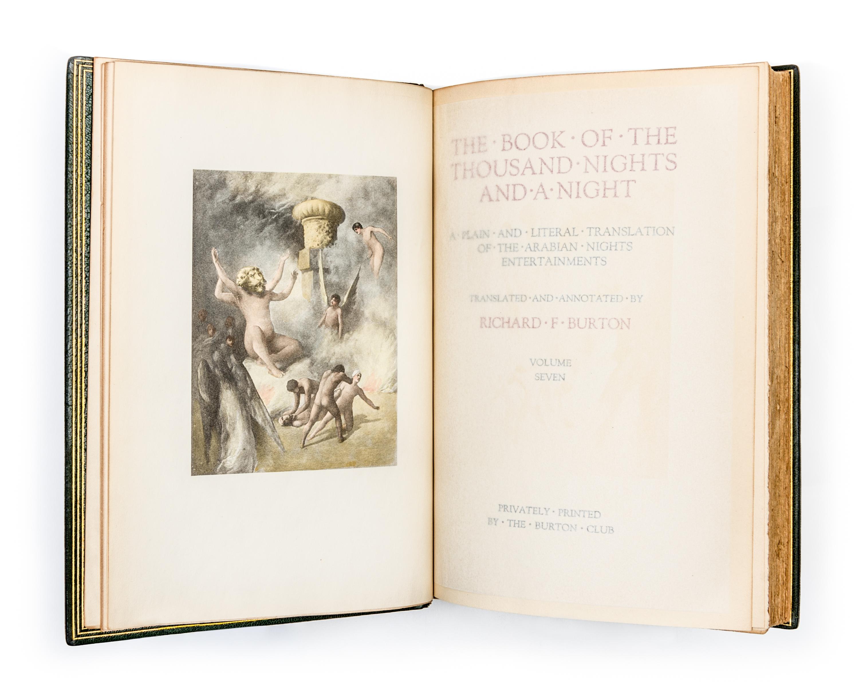 BURTON, RICHARD. The Book of the Thousand Nights and a Night. Burton Club, c. 1900. 16 vols. Manuscript edition.