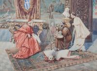 Roberto Giglio, (Italian, 1846-1922), A Cardinal Sitting for His Portrait