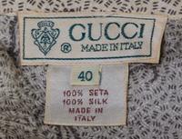 A Gucci Silk Print Blouse, Size 40.