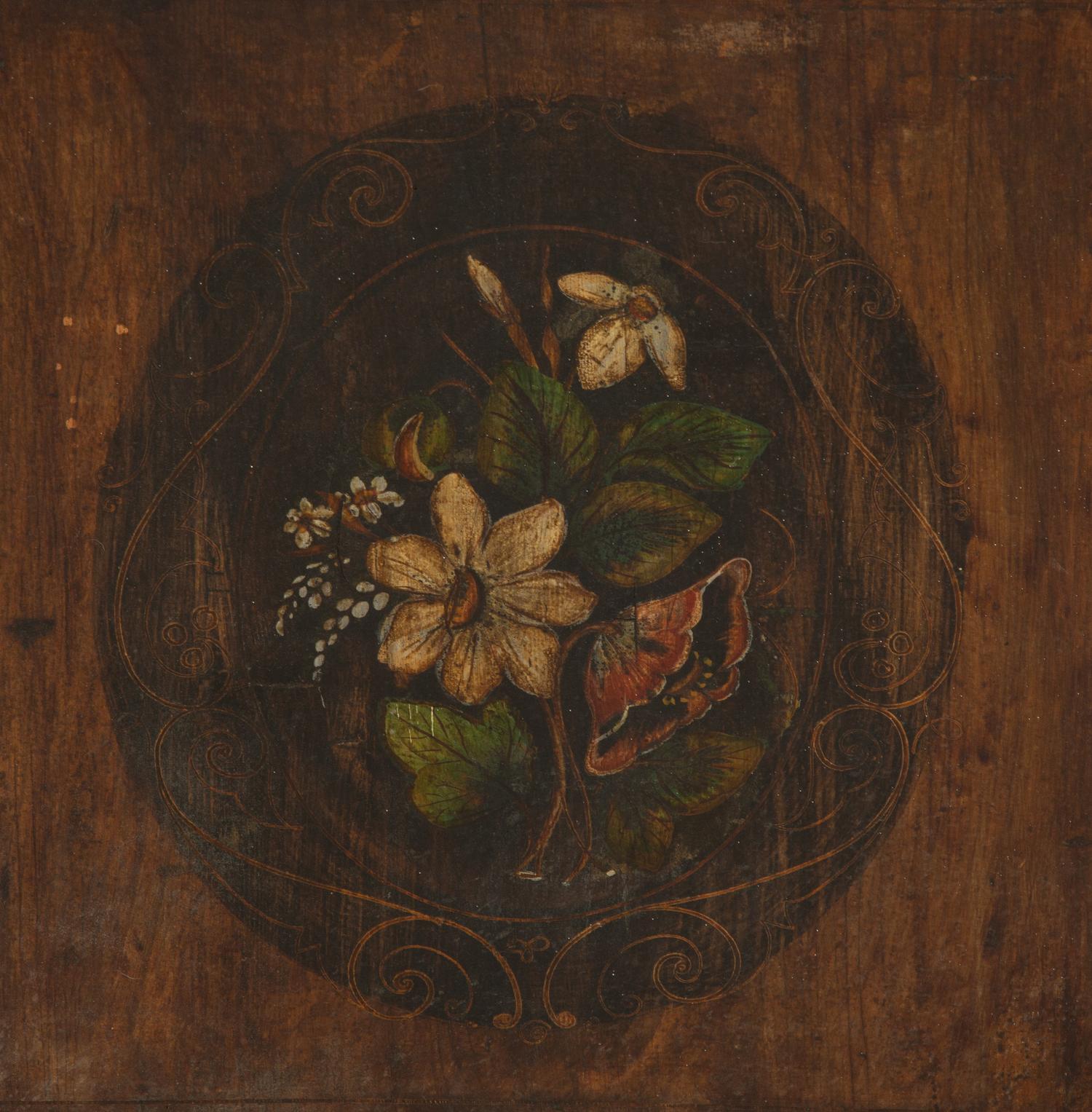 A French Polychrome Painted Comtoise Clock