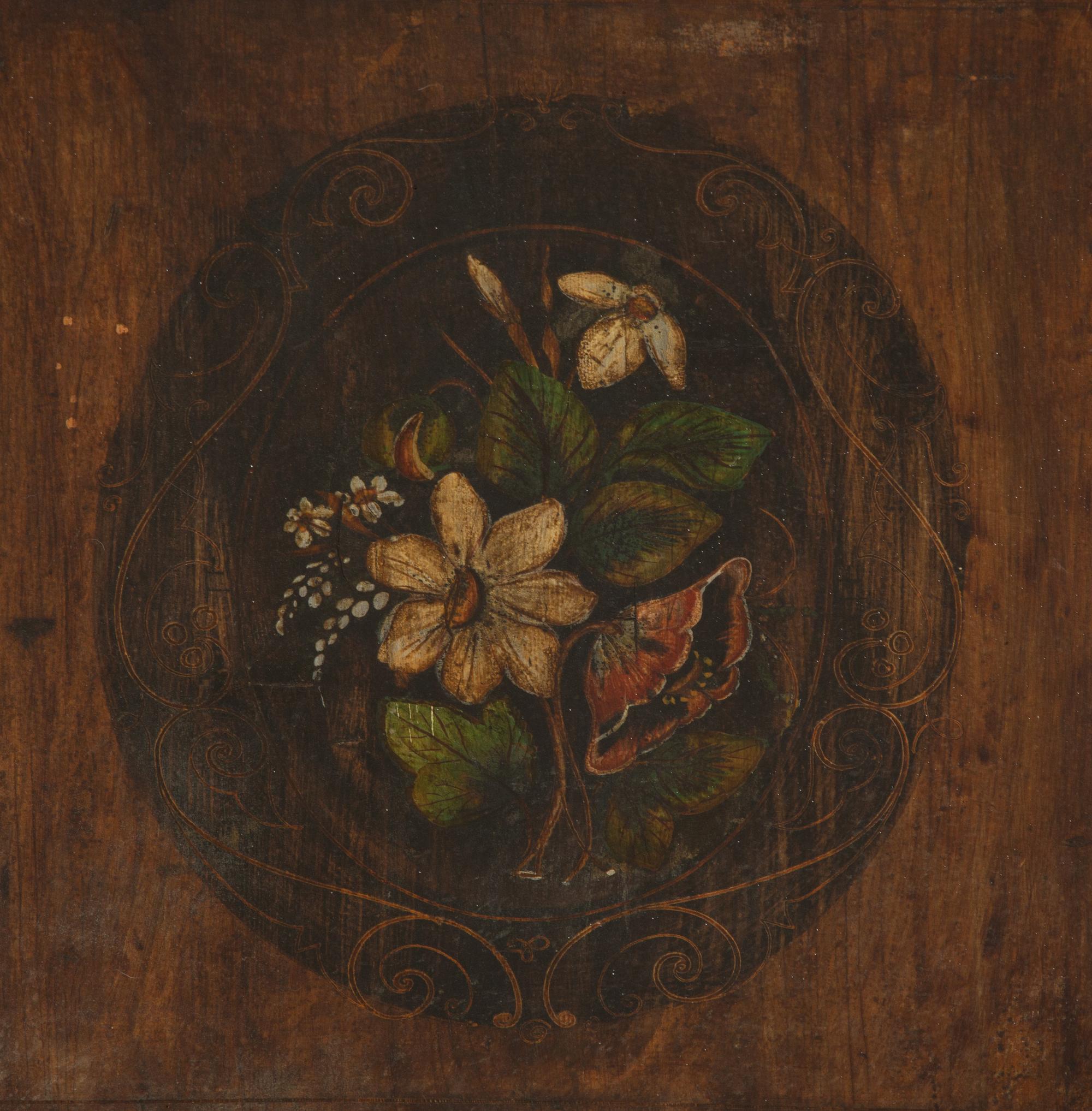 A French Polychrome Painted Comtoise Clock