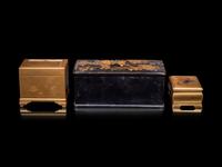 Three Gilt Lacquer Scholar's Objects