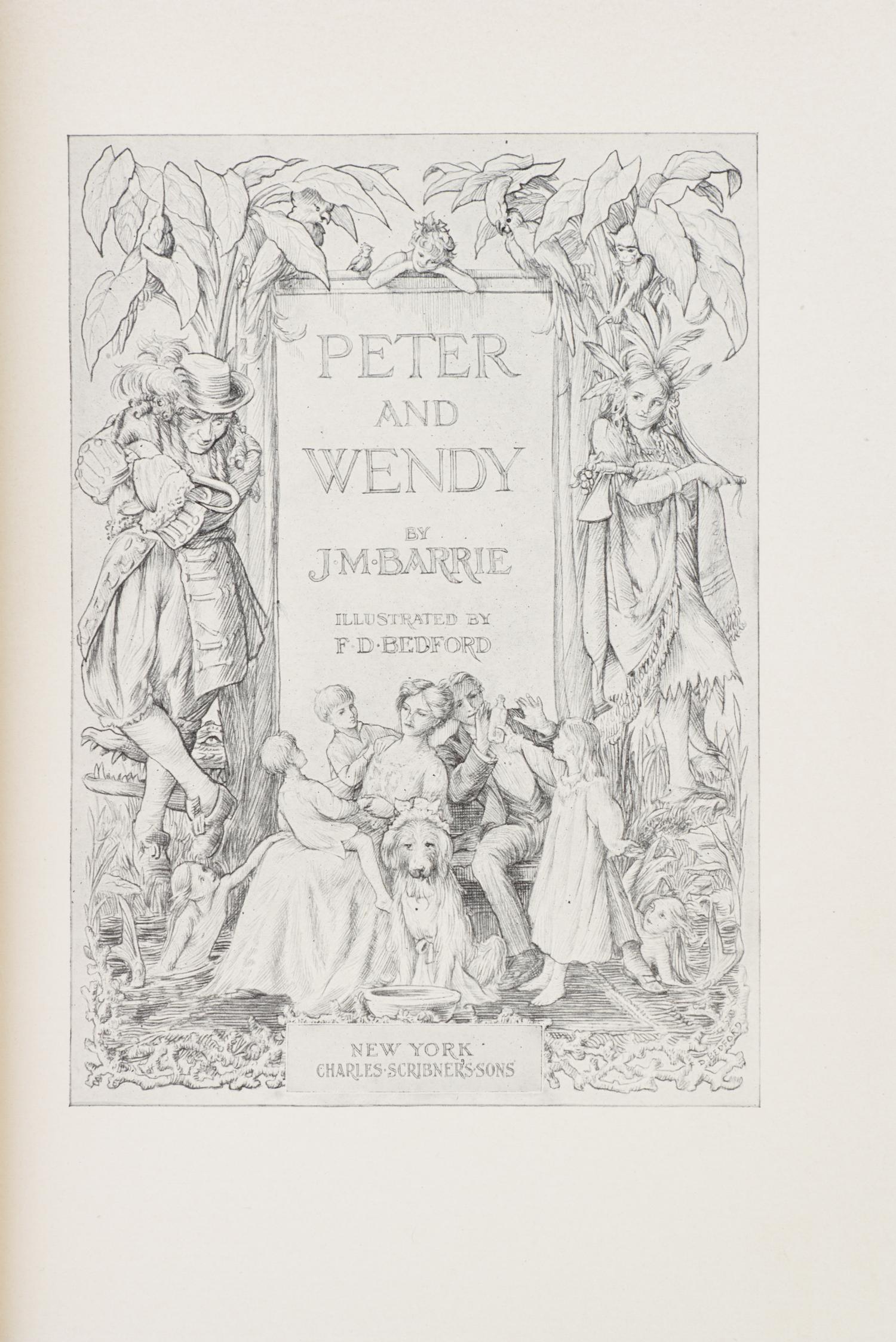 BARRIE, J.M. Peter and Wendy. New York, (1911). First ed.