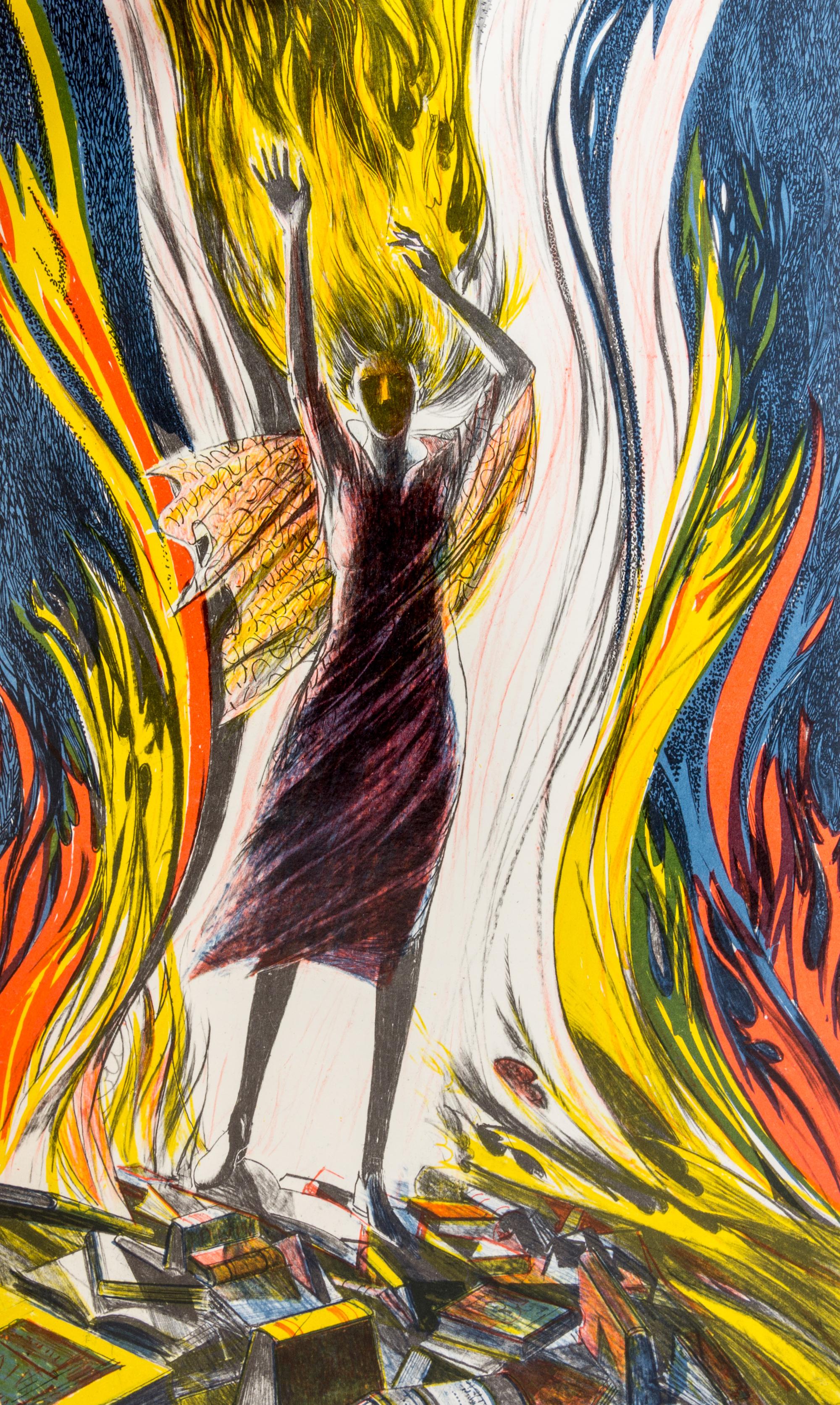 (LEC; MUGNAINI, JOSEPH) BRADBURY, RAY. Fahrenheit 451. Limited Editions Club, 1982. Limited. Signed by both author and illustrator.