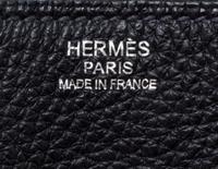 An Hermes Graphite Taurillon Clemence Lindy 34 Handbag, 13.5" x 8" x 7".