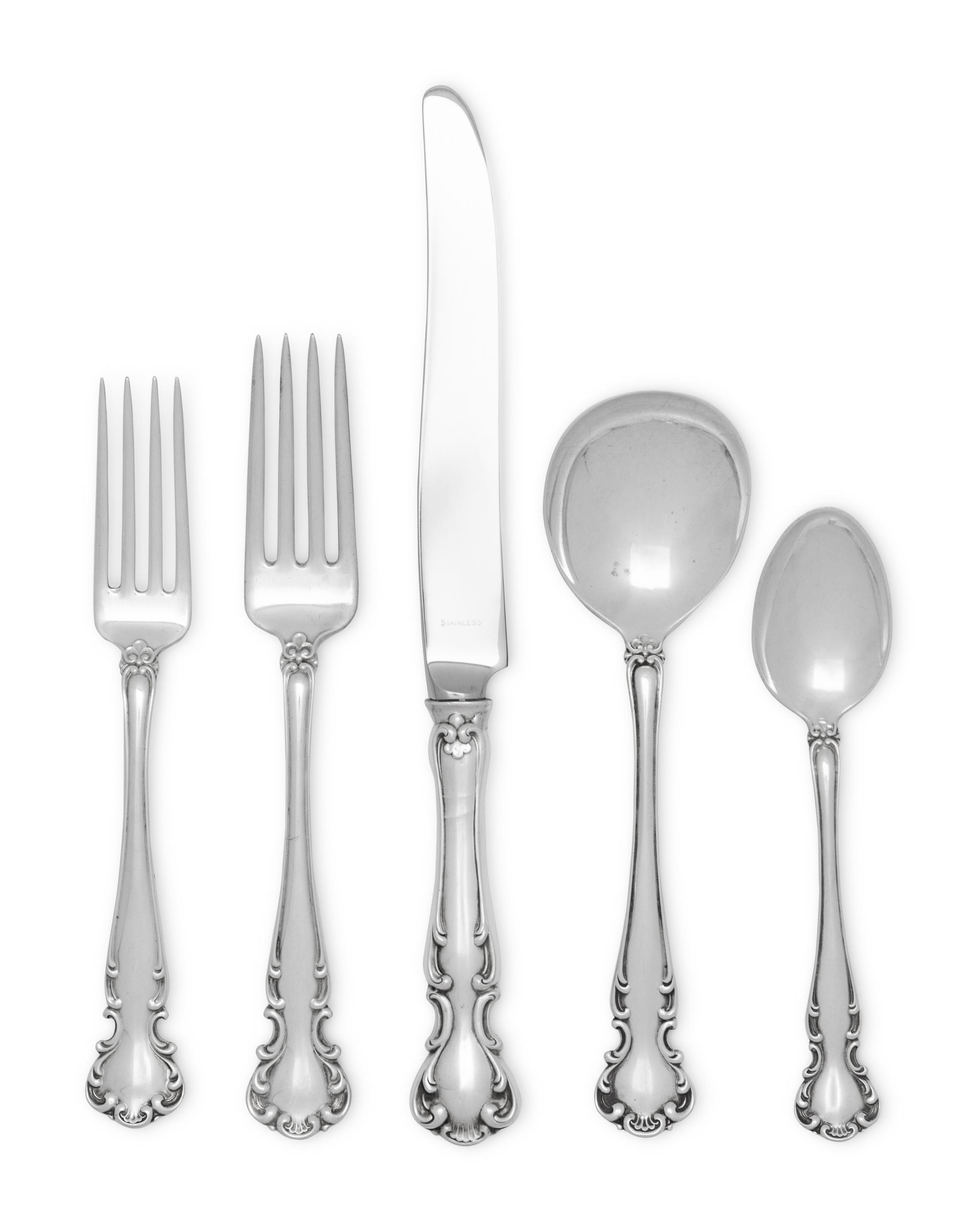 An American Silver Flatware Service