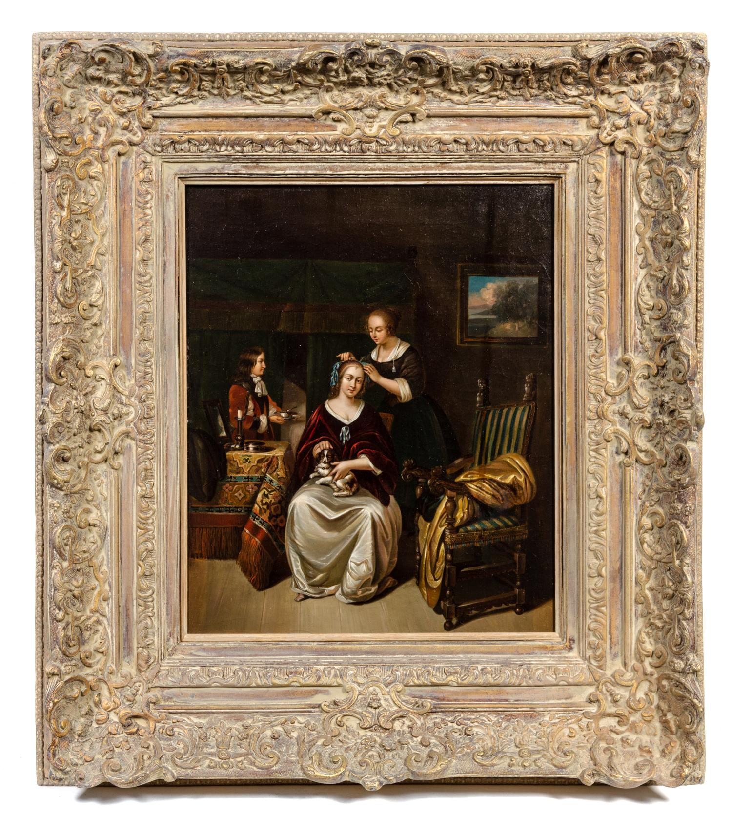 Dutch School, (19th Century), Dressing Scenes (a pair of works)