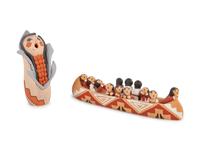 Four Jemez Pottery Figures