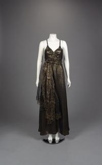Nina Ricci Black and Gold Evening Ensemble, 1980s