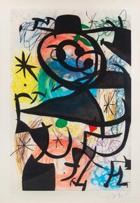 Joan Miro, (Spanish, 1893-1983), Le Pitre Rose, 1974