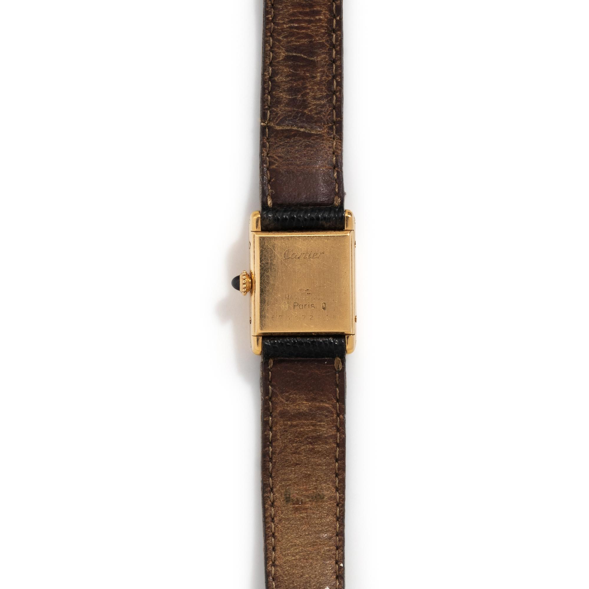 CARTIER, 18K YELLOW GOLD 'TANK' WATCH