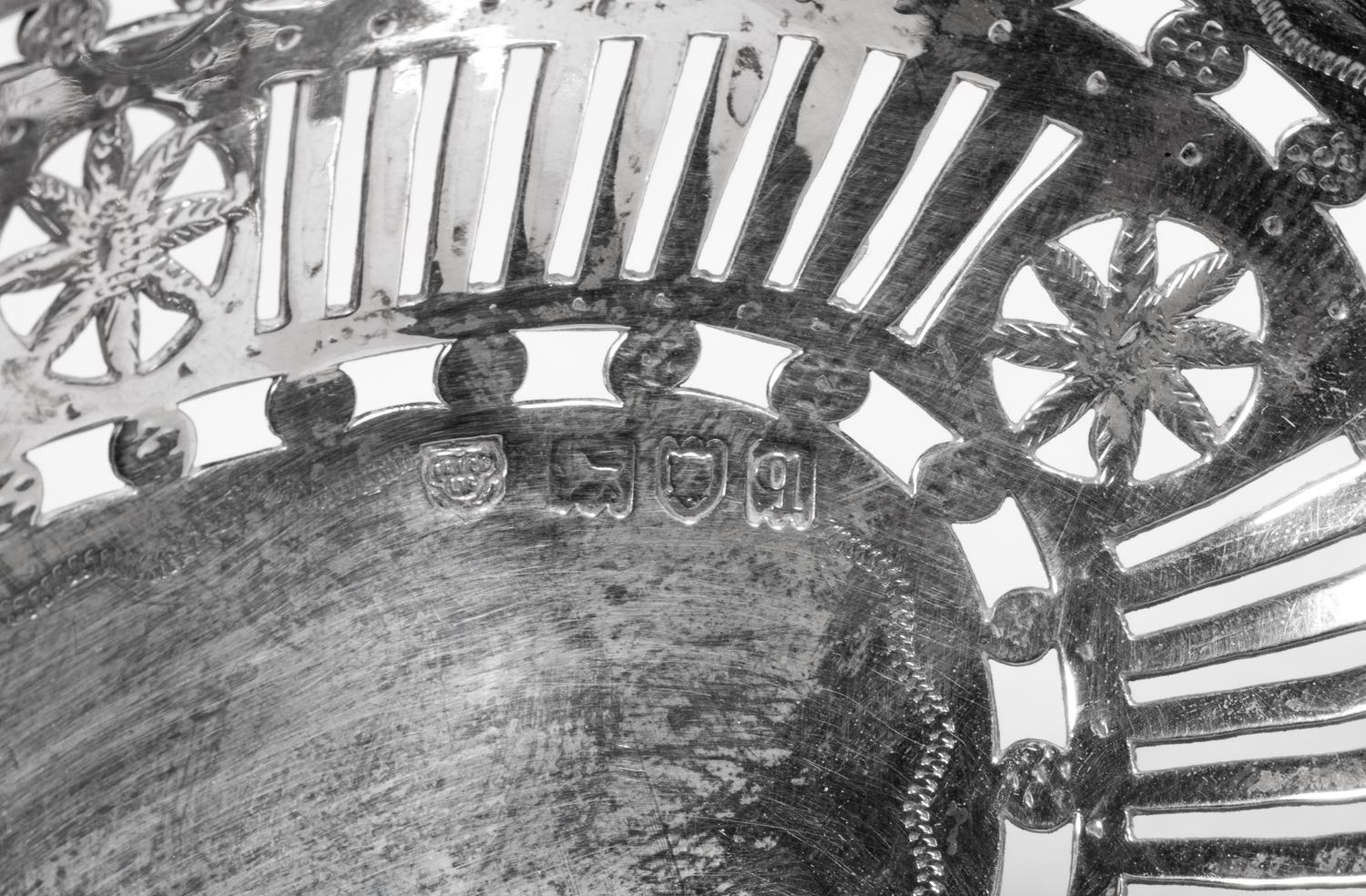 An English Silver Reticulated Basket