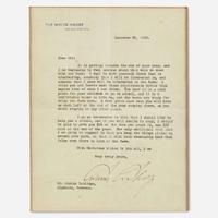 [Presidential] Coolidge, Calvin Typed Letter, signed