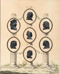 A Watercolor Silhouette Portrait Family Tree