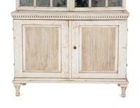 A Gustavian Painted and Mirrored Glass Step Back Cabinet — Late 19th/Early 20th Century