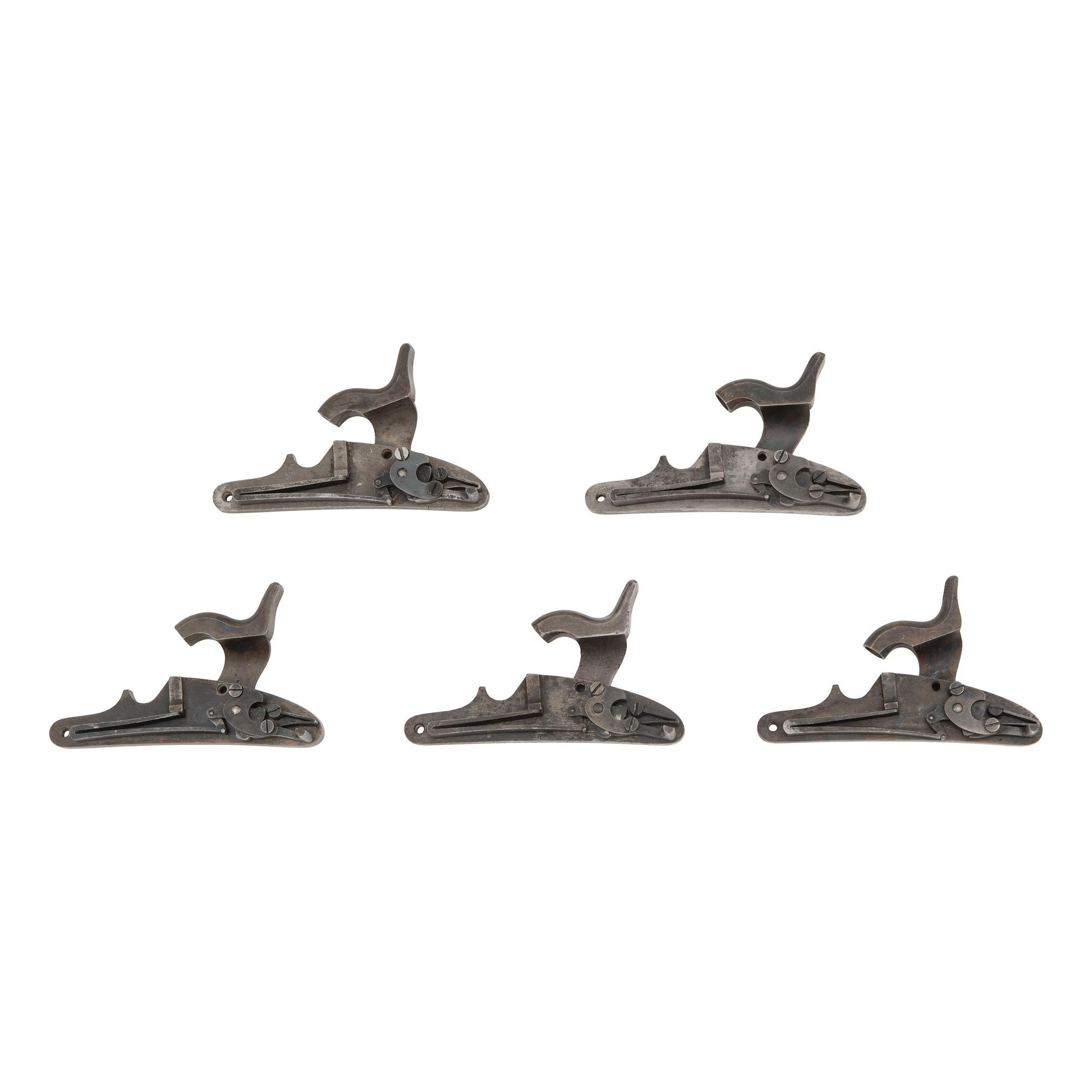 Five US Model 1863/64 Rifle Musket Locks, (3) Springfield, (1) SN&WTC & (1) Providence Tool