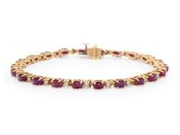 RUBY, DIAMOND, AND YELLOW GOLD BRACELET