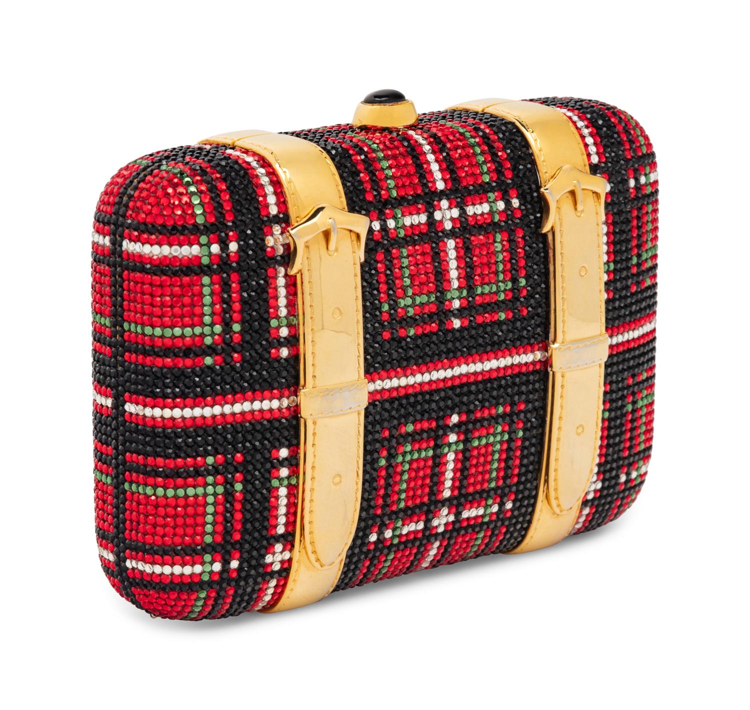 Judith Leiber Tartan Trunk M inaudière