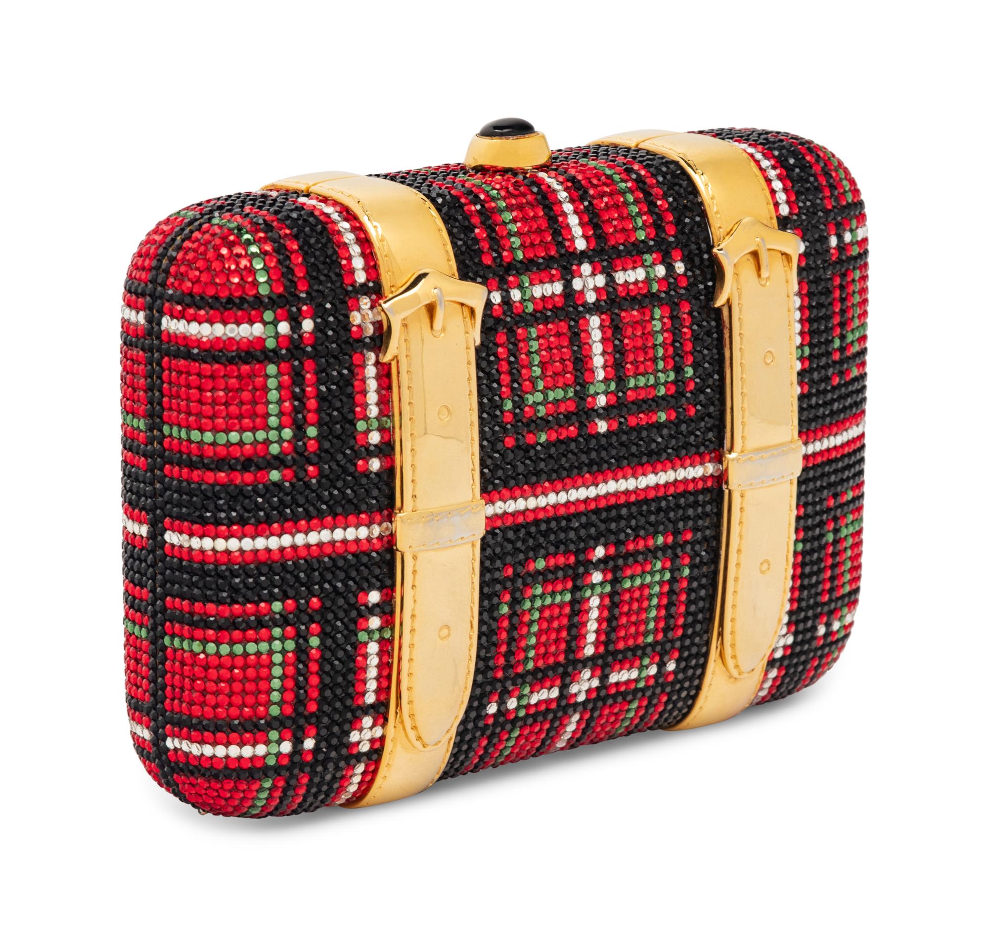Judith Leiber Tartan Trunk M inaudière