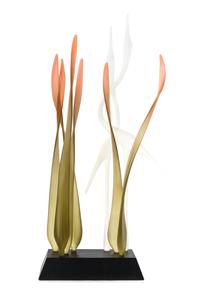 A Frosted Glass Sculpture Height 25 3/4 inches.