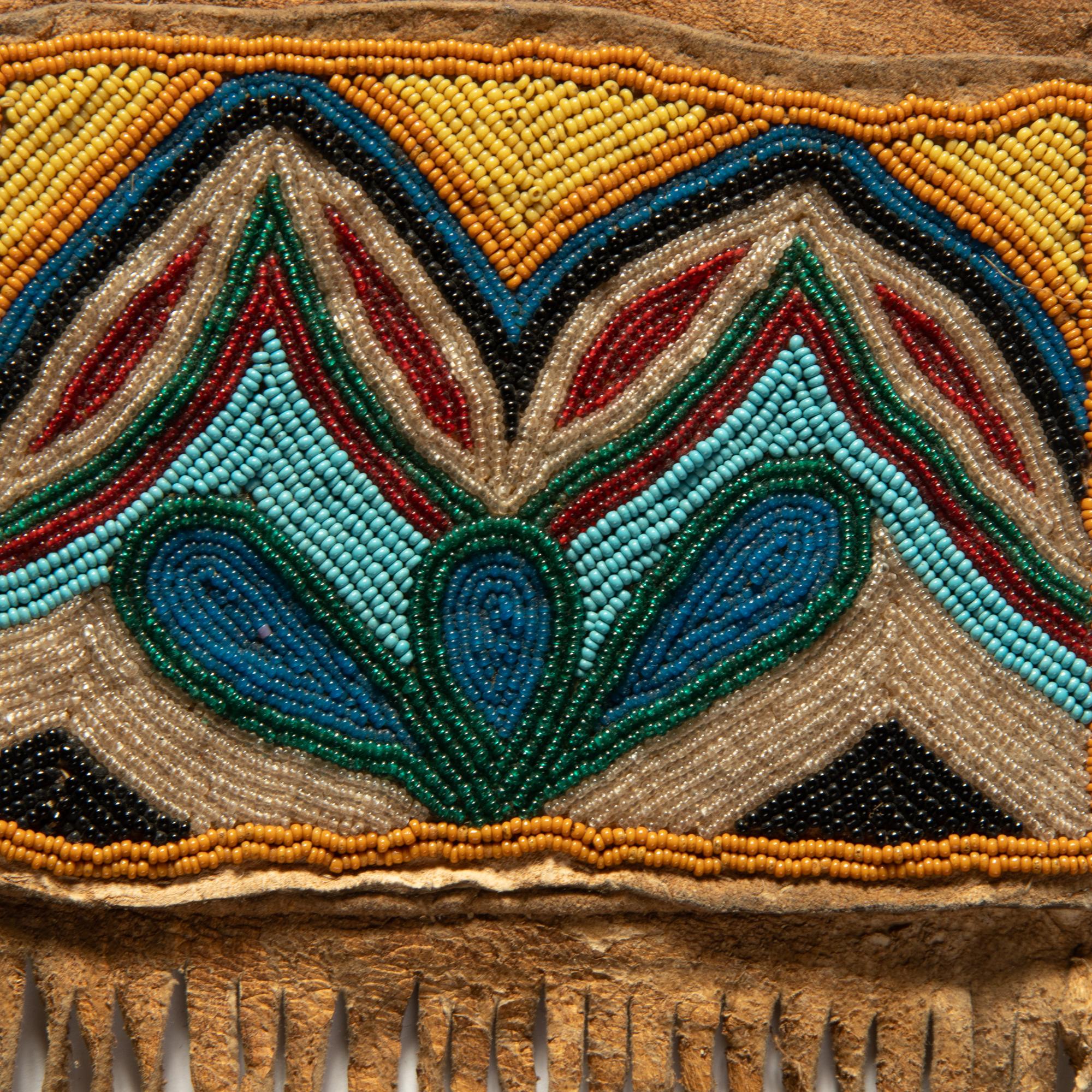 Cree Beaded Hide Tobacco Bag