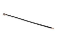 An English Silver-Plate Mounted and Ebonized Masonic Orb System Walking Stick