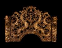 Two Chinese Gilt Wood Panels