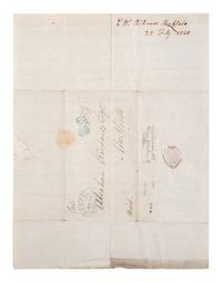 [AROOSTOOK WAR]. ALS describing Canadians threatening to burn towns. Buffalo, NY, 1838.