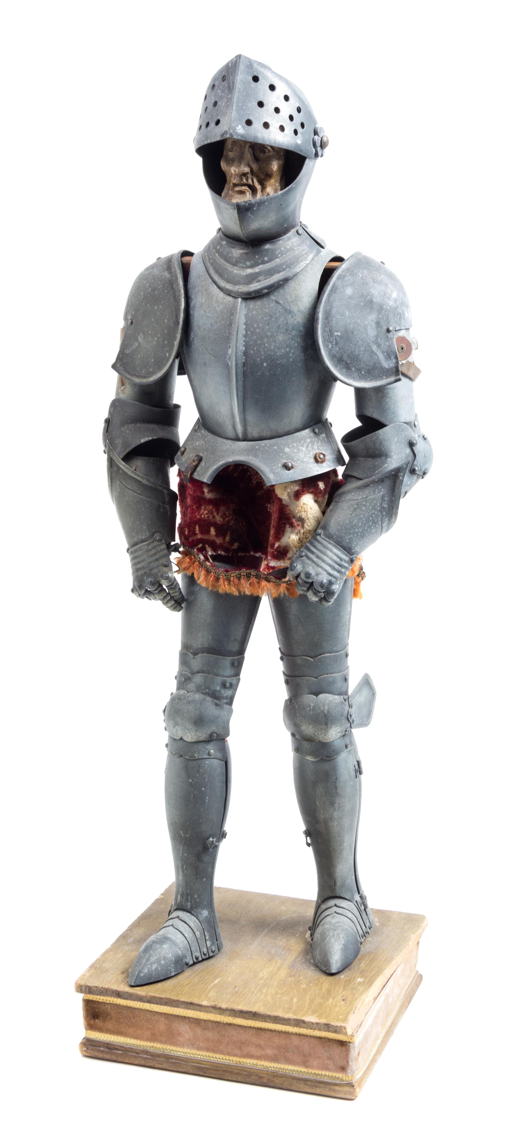 A Continental Mixed Metal Figure Height 22 inches.