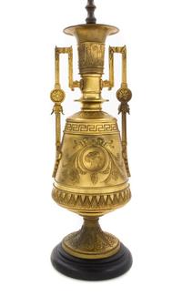 A French Neoclassical Gilt Metal Urn Height 32 inches. — LATE 19TH CENTURY