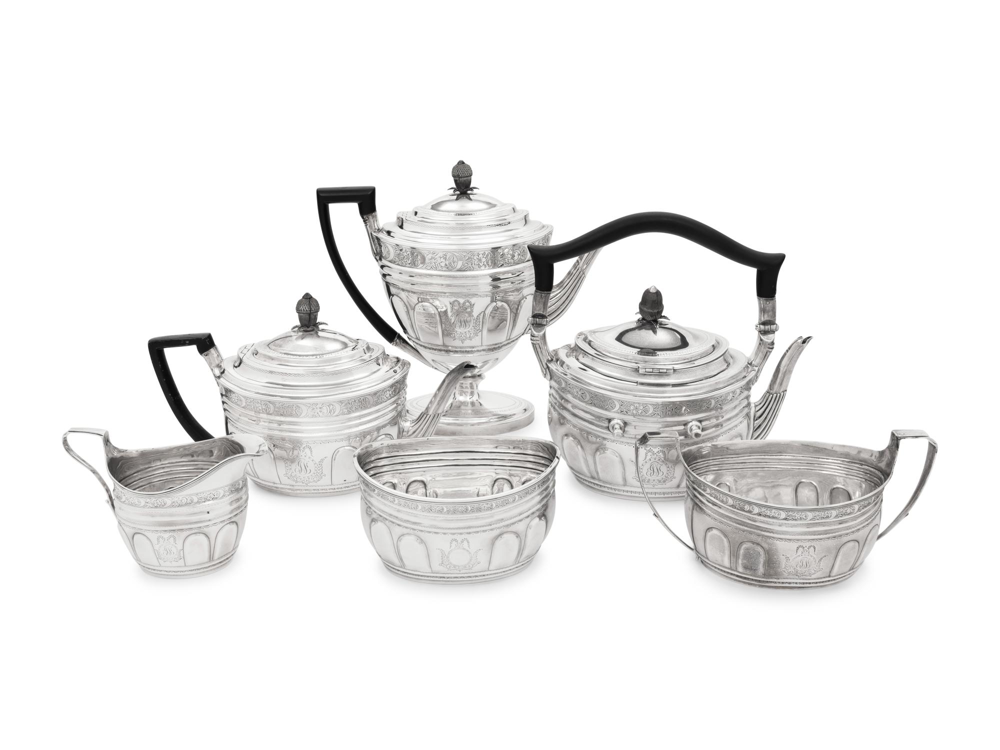 A George III Silver Four-Piece Tea and Coffee Service