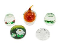 A Group of Glass Paperweights