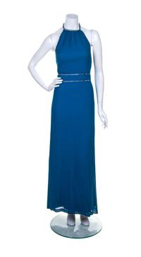A Chloe Blue Halter Gown,