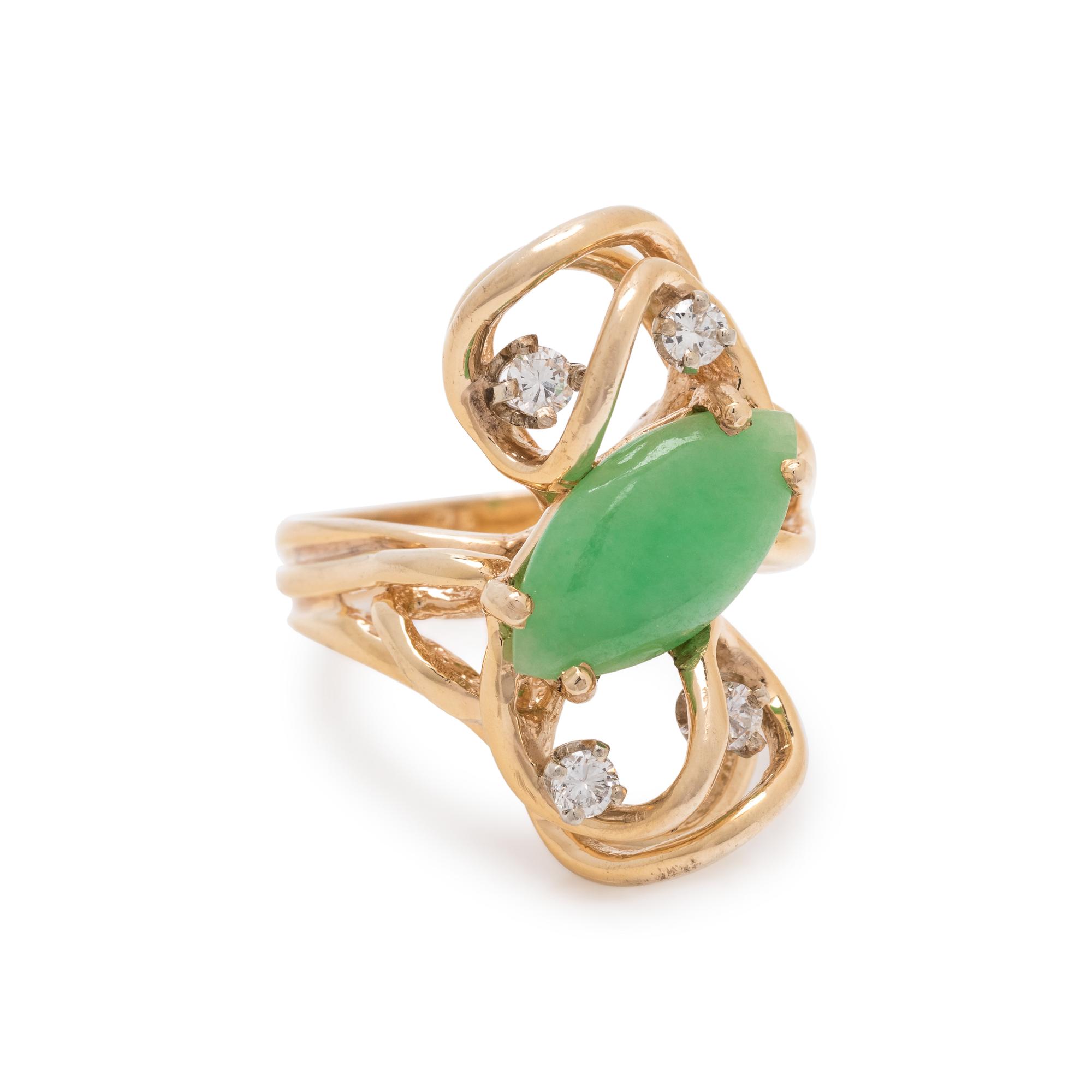 JADE AND DIAMOND RING
