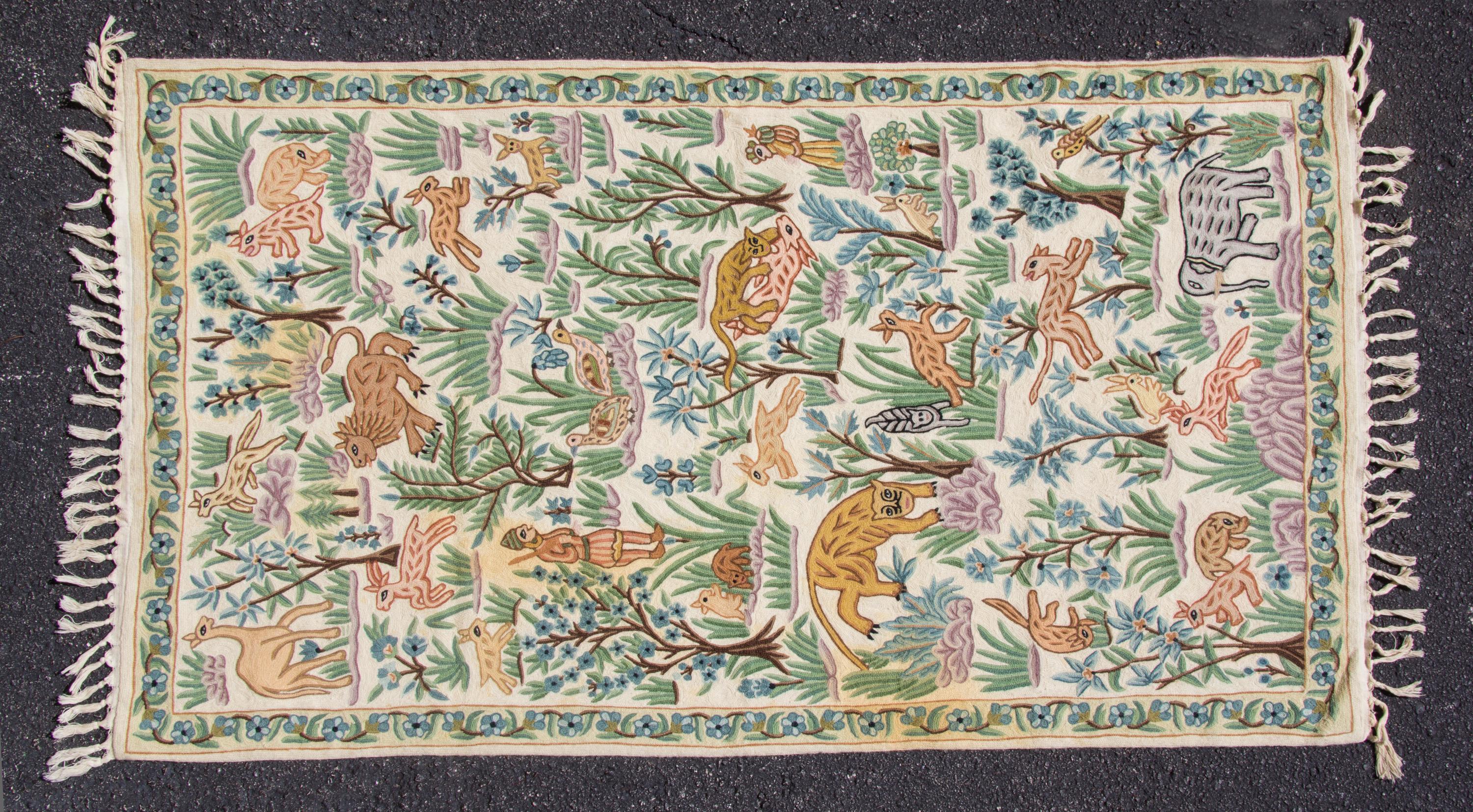 Two Woven Rugs Dimensions of larger 59 inches x 34 inches. — 20TH CENTURY