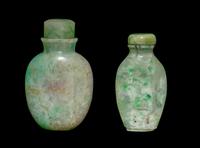 Two Chinese Hardstone Snuff Bottles