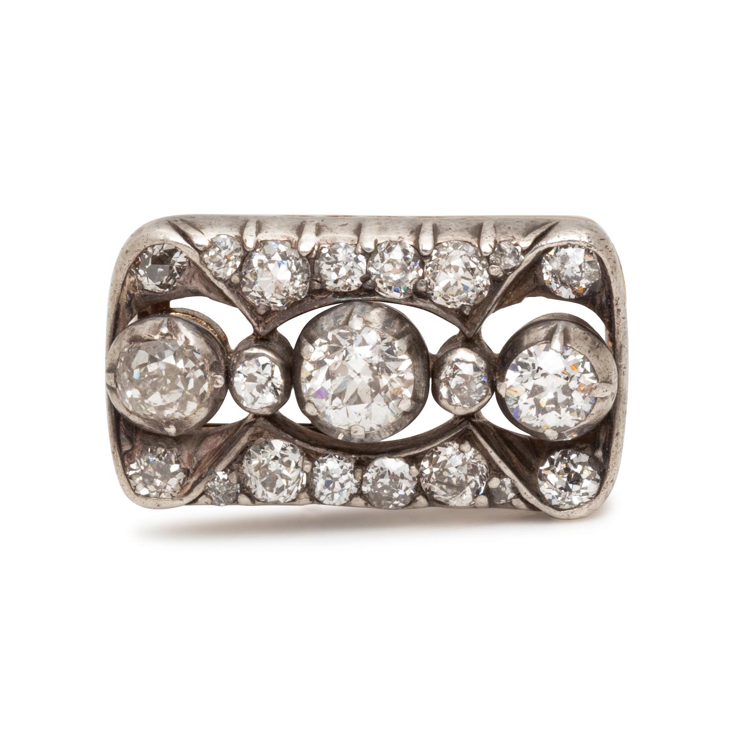 ANTIQUE, DIAMOND BROOCH