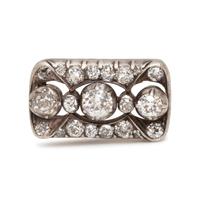 ANTIQUE, DIAMOND BROOCH